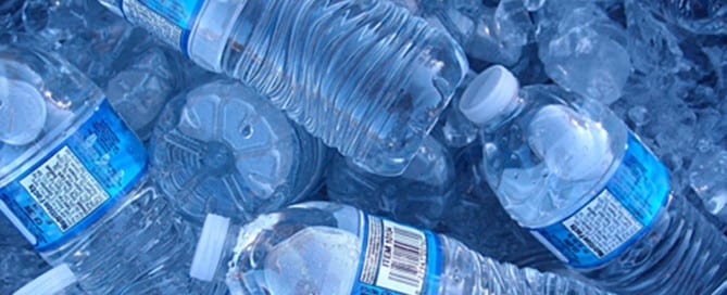 used water bottles polluting earth