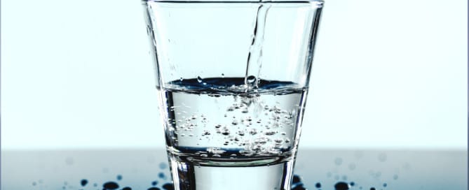 glass of water on table